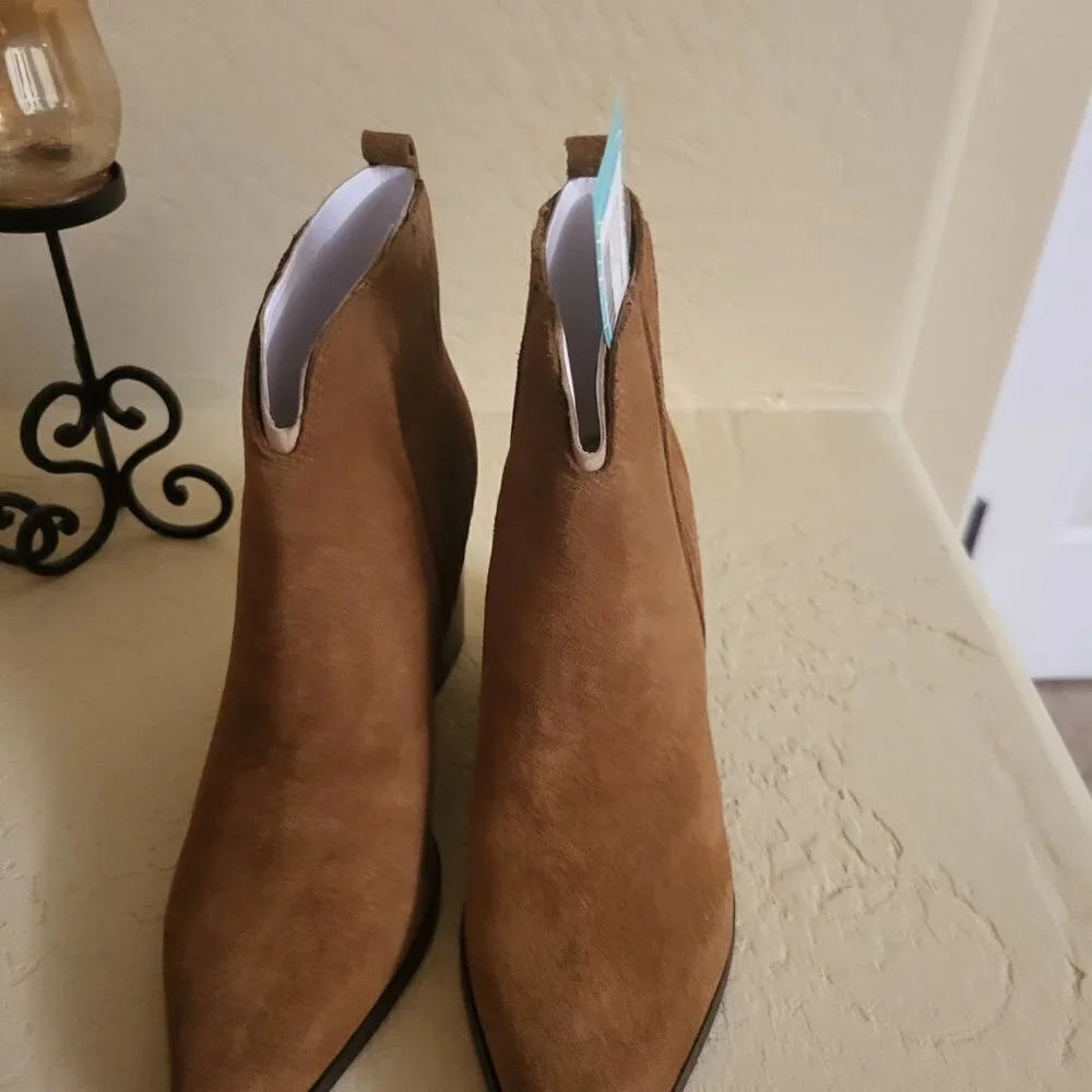 Marc Fisher Maree Brown Booties Size 8 and 8.5 NWT